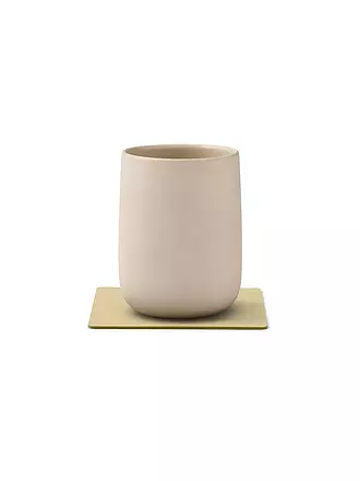 LIND DNA |  Glasuntersetzer 10x10cm CORDUROY ECKIG Lemon Sorbet | 